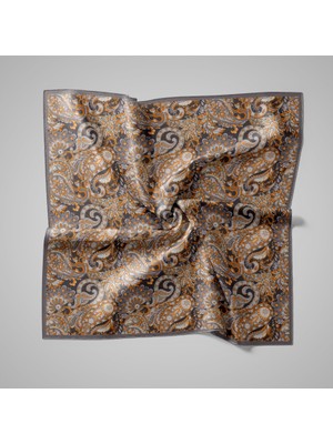 Piramit Naturel Eşarp | Etnik Şal Desen