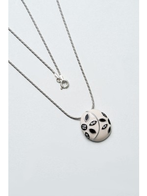 So CHIC Papatya Esintisi 18 Ayar Beyaz Altın Kaplama 45 cm Gümüş Kolye