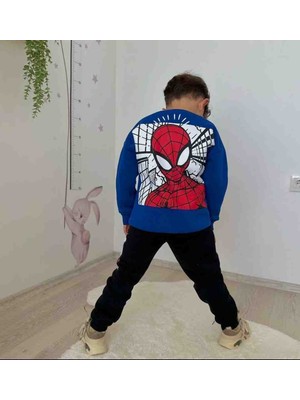 Mizacen Erkek Çocuk Spiderman Eşofman Takımı Mavi