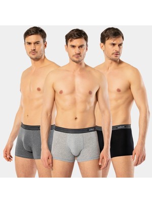 Cacharel Erkek 3'lü Boxer 1320/SIYAH-ANTRASIT-GRI