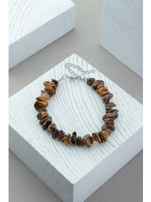 Kaplan Gözü Doğal Kırık Taş Bileklik