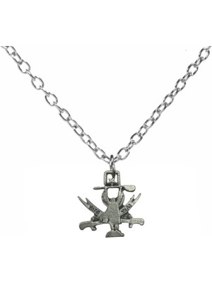 Hz. Ali Ya Ali Yazılı Zülfikar Kılıcı Figürlü Unisex Kolye – 60 cm Zincirli, Manevi Tasarım Takı