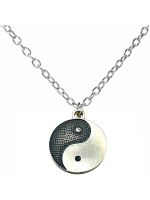 Yin Yang Ba Gua Tai Chi Sembolü Unisex Kolye – 60 cm Zincirli, Spiritüel Enerji ve Denge Temalı Takı