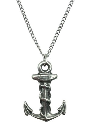 Zincirli Çapa Figürlü Unisex Kolye – Denizci, Güçlü ve Özgün Tasarım