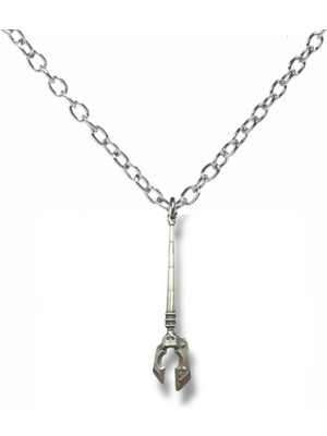 Mızrak Ucu Figürlü Kolye – 60 cm Zincirli Zamak Kaplama Unisex Savaşçı Aksesuar