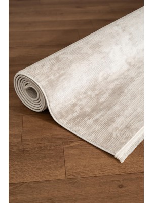 Cotto Home Noval CT013A Krem Halı Modern Desen Pamuk Taban Akrilik Tozuaz Salon Yatak Odası Koridor Halısı