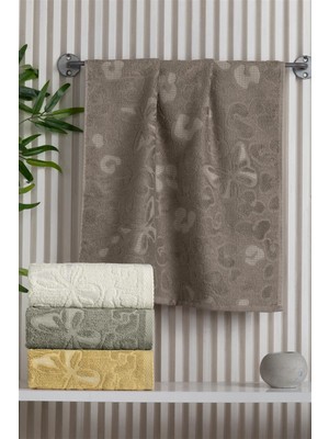 Altınbaşak (4.lü Kutulu Set) Aron Premium Bambu 50X90CM. Çeyizlik Süper Soft El Yüz Havlusu (%40 Bambu)