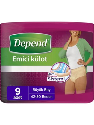 Depend Emici Lohusa Külodu Kadın Büyük Boy 9 Adet (2 Adet)