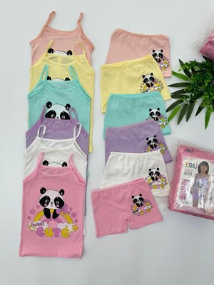 Poli Kids Çocuk Iç Giyim Kız Atlet takımı 3 LÜ PAKET