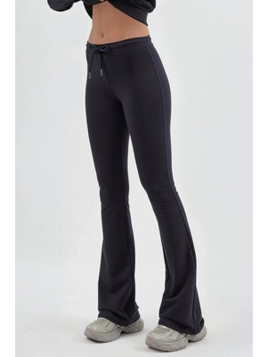 Hiccup Kadın Busem Bağcıklı Ispanyol Paça Eşofman Altı Lacivert