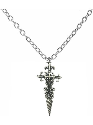 Alchemy Of England Santiago Haç Figürlü Unisex Kolye – 60 cm Zincirli, Tarih ve Gizem Sembolü