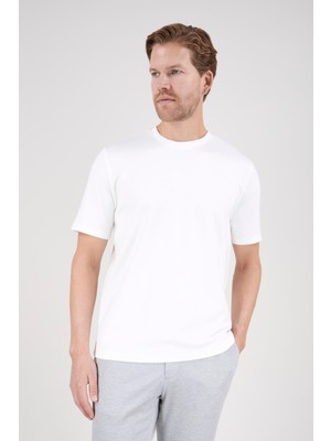 Paco Romano Erkek Bisiklet Yaka Beyaz Tişört