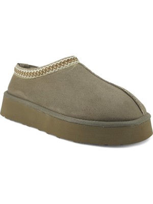 Karayel 203 25KT Kadın Kışlık Terlik Vizon Nubuk