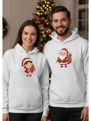 Çift Kombini Yılbaşı Temalı Hoodie