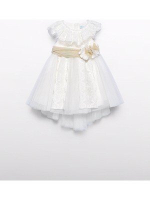 Mayoral Abel Lula Kız Bebek Cenevre Abiye Elbise Krem