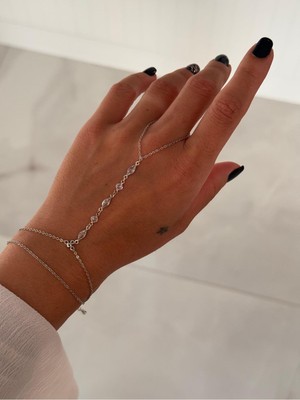 Hercy Zirkon Taşlı Renk Atmaz Gümüş Renk Şahmeran Bileklik