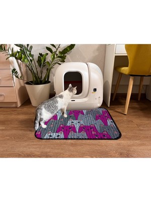 Feyza Design Desenli Kedi Kumu Paspası, Büyük Boy, 60X80 Cm, Şık ve Dayanıklı