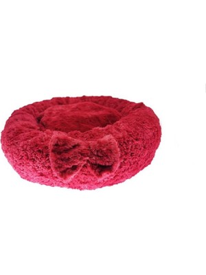 Feyza Design Yumuşak Peluş Simit Kedi Köpek Yatağı, Rahat ve Şık Tasarım