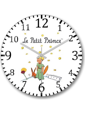 Şık ve Modern Küçük Prens Temalı Duvar Saati, Gerçek Cam Tasarımı
