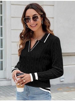 Youknitwear You Riviera %100 Pamuk Polo Yaka Kadın Kazak