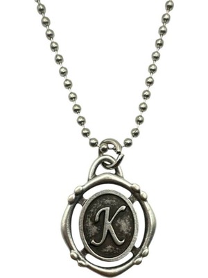 K Harfli Antik Unisex Kolye – Kişisel, Zarif ve Özgün Tasarım