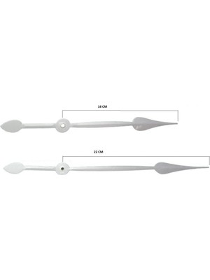 Şık Gümüş Renk Akrep Yelkovan ve Saniye Seti, Zarif Tasarım