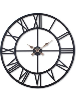 Şık Ferforje Duvar Saati, 76 Cm, Modern Tasarım, Dayanıklı ve Zarif Görünümlü