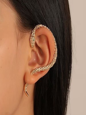 Alya's Aksesuar Vintage Punk Ear Cuff Yılan Küpe-Sağ Veya Sol Kulak Için Seçim Yapınız