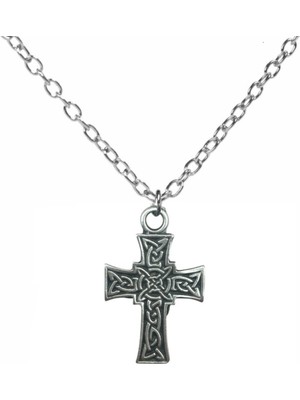 Kelt Sembolü Haç Figürlü Unisex Kolye – 60 cm Zincirli, Antik & Gotik Takı