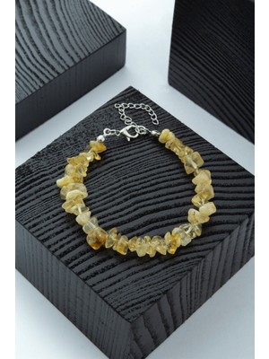 Sitrin Doğal Kırık Taş Bileklik