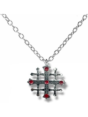 Haç Put Figürlü Unisex Kolye – 60 cm Zincirli, Antik Görünümlü Inanç ve Mitoloji Temalı Takı