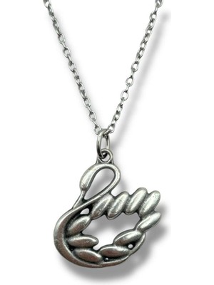 Kuğu Figürlü Unisex Kolye – Antik, Zarif ve Romantik Tasarım