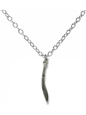 Antik Kılıç Figürlü Kolye – 60 cm Zincirli Zamak Kaplama Unisex Aksesuar