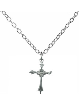 Haç Işareti Kolye – Unisex Metal Takı, 60 cm Zincirli Dini & Gotik Stil