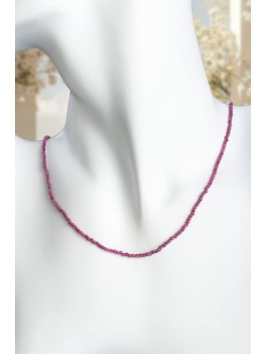 Yakut Doğal Taş Kristal Küre Kesim 2mm Kolye