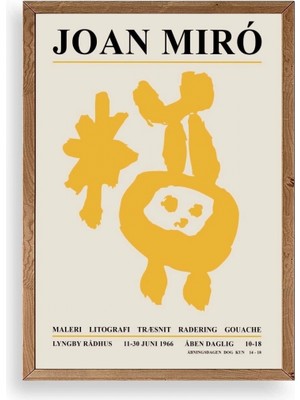 Marsilyan Joan Miro Ahşap Çerçeveli Tablo 50 x 70