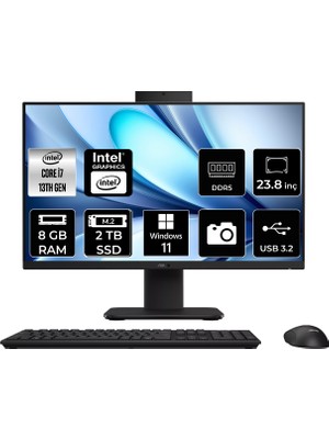Asus V400 Intel Core I7 13620H 8gb 2tb SSD 23.8" Fhd W11H All In One Bilgisayar & Per4 USB Bellek V440I716512B0DP344