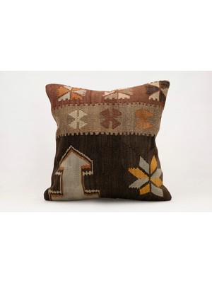 Kilim Wholesale El Yapımı Kilimden Yapılmış Vintage Kırlent Kılıfı, YÜN,50X50CM