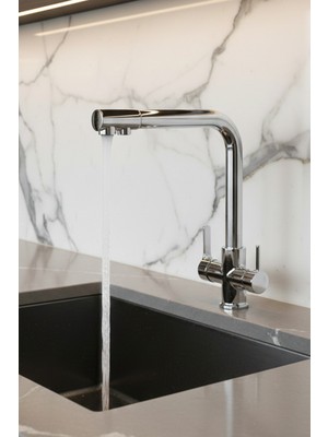 Cw Water Üç Yollu Krom Sıcak Soğuk Su Arıtma Bataryası