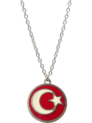 Ay Yıldız Türk Bayrağı Kolye