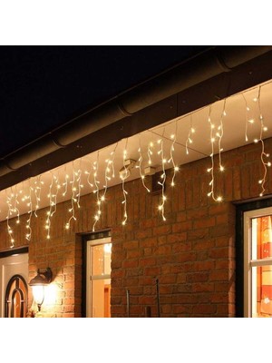 Evimdeyokyok 2 M 100 LED 20 Saçak 30 x 50 x 70 cm Çakarlı IP65 Dış Mekan LED Aydınlatma Süsü