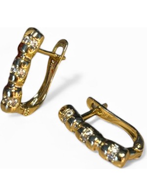 Lovira Vintage Sıra Küpe-Altın Kaplama