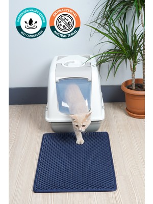 Feyza Design Yumuşak ve Şık 40X55 cm Kedi Tuvalet Önü Paspası, Hijyen ve Konfor Sağlar