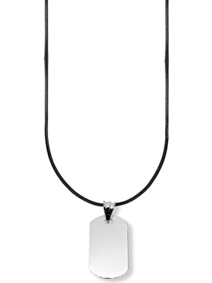 Oya Silver Parlak Minimal Gümüş Plaka Kolye Ucu 1.3x2.6 cm [OYSKU033]