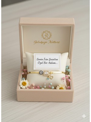 925 Ayar Papatya Silver Doğum Taşlı Baget Taş Yıldızlı Nazar Italyan Bileklik.rose.gold.rodaj