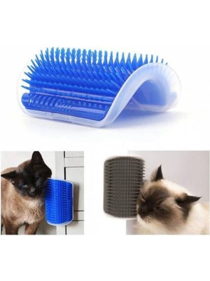 Feyza Design Kedi Tüy Tarama Masajlı Köşe Fırçası Catnipli, Temiz ve Keyifli Bakım