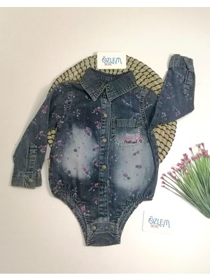 Çiçek Çiçek Denim Tulum 9 Ay