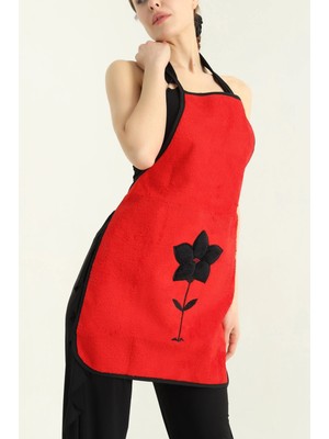 Bella Home Wellsoft Nakışlı Sıvı Geçirmez Mutfak Önlüğü - 50×70 cm - Kadife Dokulu