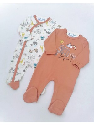 Miniworld Anne ve Yavrular Kiremit 2'li Bebek Tulum 1-3 Ay
