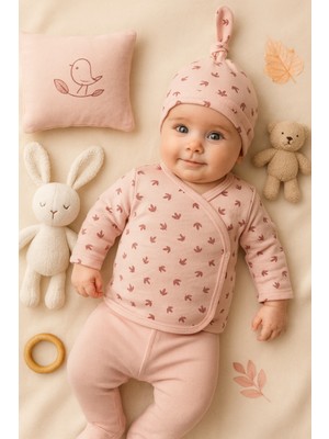 Ozz Baby Yeni Doğan Kız Bebek 0-3 Ay Hastane Çıkışı 10 'lu Zıbın Seti ;alt Üst Takım ,tulum ve Badili